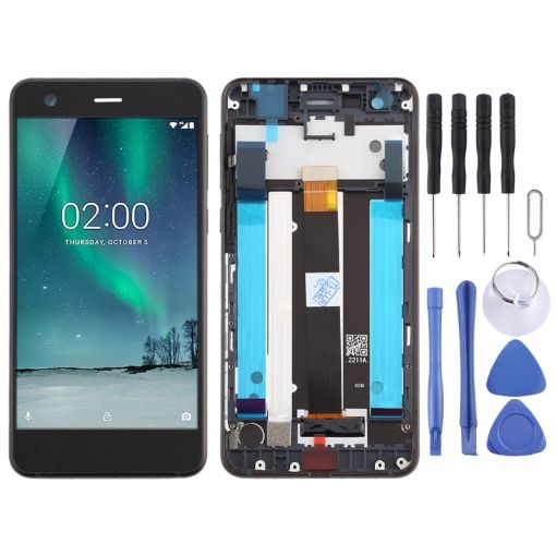 TFT LCD Screen for Nokia 2 N2 Digitizer Full Assembly (Black) - 1