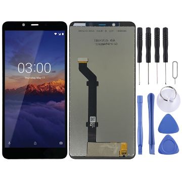 TFT LCD Screen for Nokia 3.1 Plus with Digitizer - Black - 1