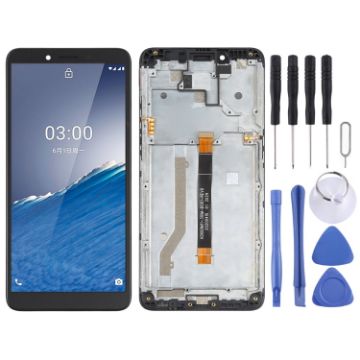 LCD Screen and Digitizer Assembly for Nokia C3 - Black - 1