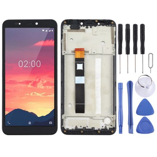 LCD Screen for Nokia C2 Digitizer Full Assembly - Black - 1