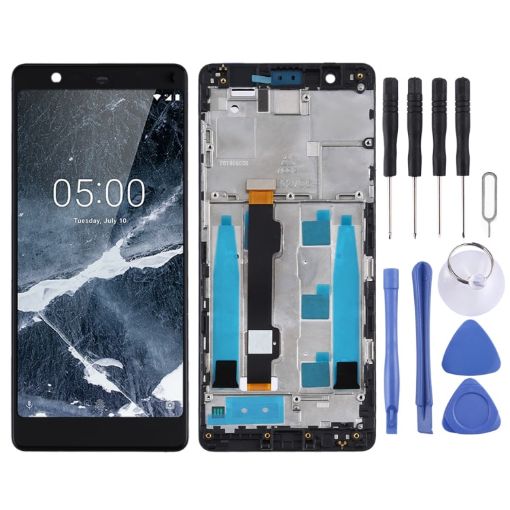 TFT LCD Screen for Nokia 5.1 Digitizer Full Assembly (Black) - 1