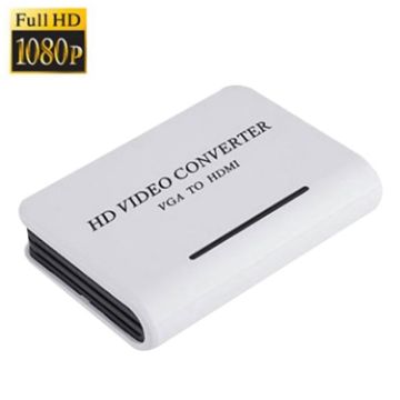 1080P Audio VGA to HDMI Converter - White - 1