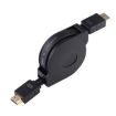 1m HDMI Male to HDMI Male Retractable Cable with Adapters - 3