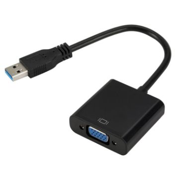 USB3.0 to VGA Converter Cable - 1080P Resolution (Black) - 1