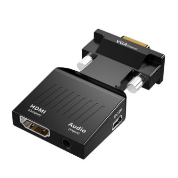 HW-2217 VGA to HDMI Converter With Audio - Black - 1