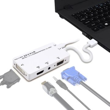 Cabledeconn D0407 HDMI VGA DVI Cable - White - 1