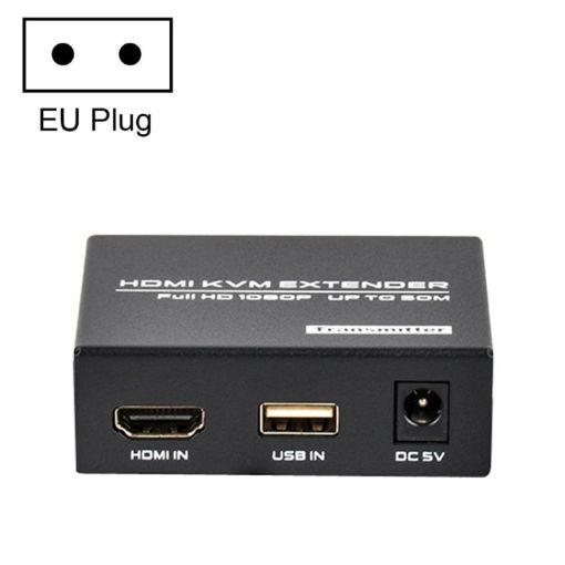 FJGEAR FJ-HKV50 HDMI+USB To KVM 1080P IP 50M Extender EU Plug - 1