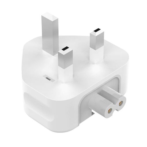 UK Plug Travel Power Adapter Charger - White - 1