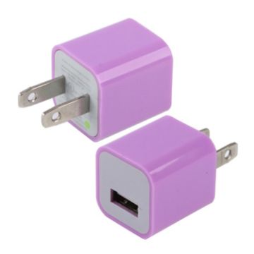 Purple US Plug USB Charger - Fast Charging for Devices - 1