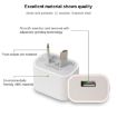 AU Plug USB Charger Adapter - White - 5
