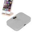 8 Pin Aluminum Desktop Charger for iPhone - Grey - 1