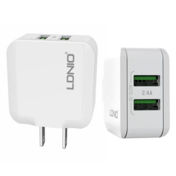 LDNIO A2201 Dual USB Charger with Type-C Cable - 1