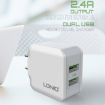 LDNIO A2201 2.4A Dual USB Charger with Type-C Cable - 5