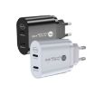 40W Dual Port PD USB-C Fast Charger for iPhone/iPad - EU Plug - 3