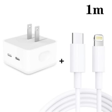 SDC-40W Dual PD USB-C Charger with 1m Type-C to 8 Pin Cable - 1