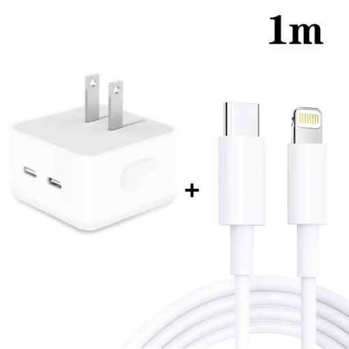 SDC-40W Dual PD USB-C Charger with 1m Type-C to 8 Pin Cable - 1