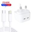SDC-40W Dual PD USB-C Charger with 1m Type-C to 8 Pin Cable - 2
