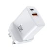 REMAX RP-U82 30W USB+USB-C Fast Charger - UK Plug (White) - 1