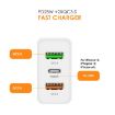 45W PD3.0 + 2 x QC3.0 USB Multi Port Quick Charger, US Plug - 4