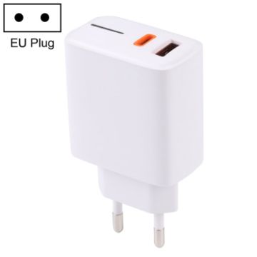 LZ-1130 PD 20W Type-C+QC 3.0 USB Fast Charger EU Plug White - 1