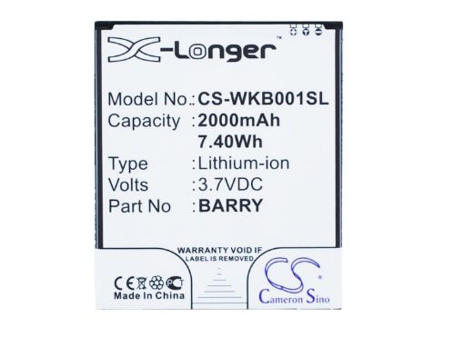 Wiko Barry Dual SIM Battery (p/n BARRY) Replacement - 1