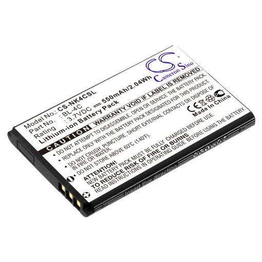 Nokia X2 C2-05 6300 6230 6125 Battery (p/n BL-4C) - 1