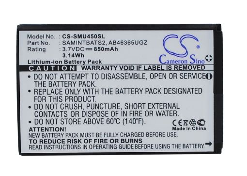 Samsung SCH-U960 U460 U450 Battery AB463651GZ AB463651GZBSTD - 1