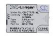 Battery for Casio GzOne Commando C771 (p/n BTR771B) - 1