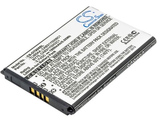Replacement Battery for TCL W989 U980 A998 A968 A860 - 1
