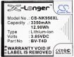 Battery for Microsoft Lumia 950 XL Dual SIM (p/n BV-T4D) - 5