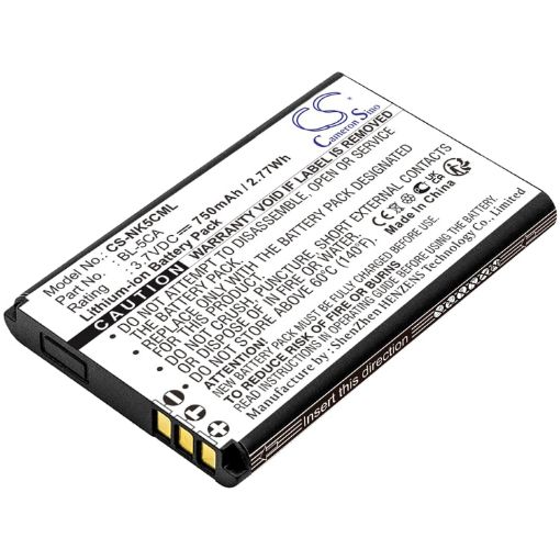 Nokia Battery BL-5C BL-5CA for X2-05 X2-01 N-Gage N91 N72 E60 C2-07 - 1