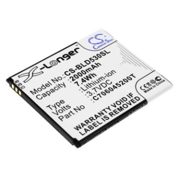 Battery for Blu Studio C 5+5, 5.0K, 5.0E, Dash X, D890U, D530 (C706045200P) - 1
