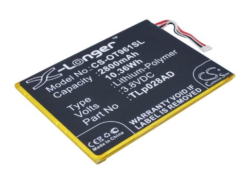 Alcatel OT-9006W One Touch Pixi 7 Battery TLP028AC TLp028AD - 1