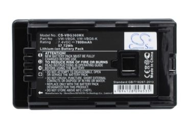 Battery for Panasonic VDR-D58GK D50 D310 SDR-H90 H80 VW-VBG6 - 1
