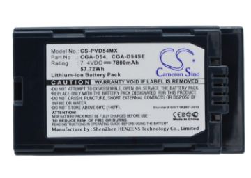 Battery for Panasonic NV-MX500 Series (p/n CGA-D54 CGA-D54S) - 1
