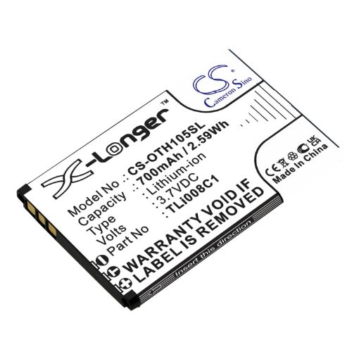 Alcatel OneTouch 1054 Battery TLi008C1 Replacement - 1