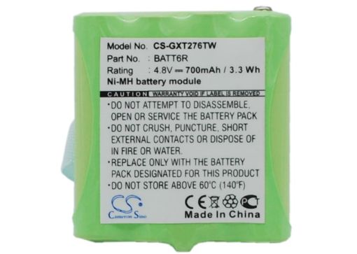 Battery for Midland Reer 5006 LXT Series (p/n AVP6 BATT6R) - 1