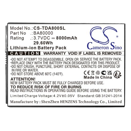 Touch Dynamic Quest 7/10 Battery (p/n BA80000) - 1