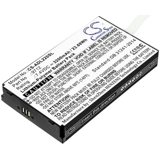 Battery for Additel ADT 672, 223A, 222A (p/n 9702 9712) - 1
