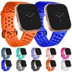 Fitbit Versa 2 Small Orange Silicone Watch Band - Breathable - 2