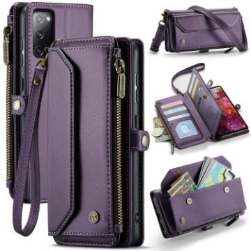 Samsung Galaxy S20 FE CaseMe C36 Zipper Wallet RFID Leather Phone Case - 1