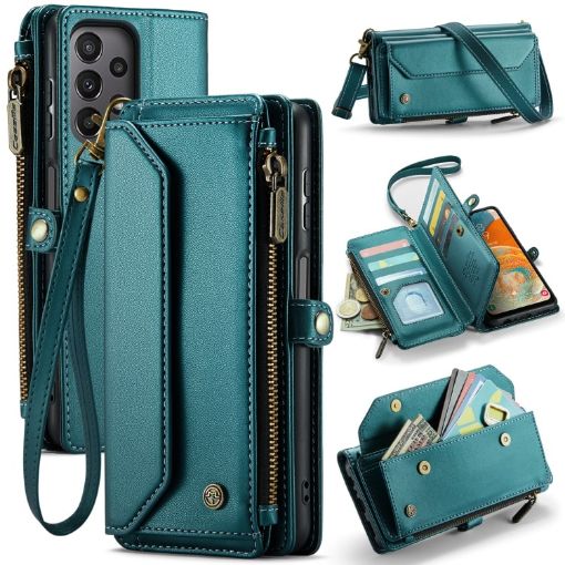 Samsung Galaxy A23 CaseMe C36 Wallet Case Blue-green - 1