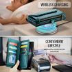 Samsung Galaxy S23 Ultra 5G CaseMe C36 Card Slots Zipper Wallet (Blue-green) - 5