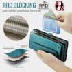 Samsung Galaxy S23 Ultra 5G CaseMe C36 Card Slots Zipper Wallet (Blue-green) - 6