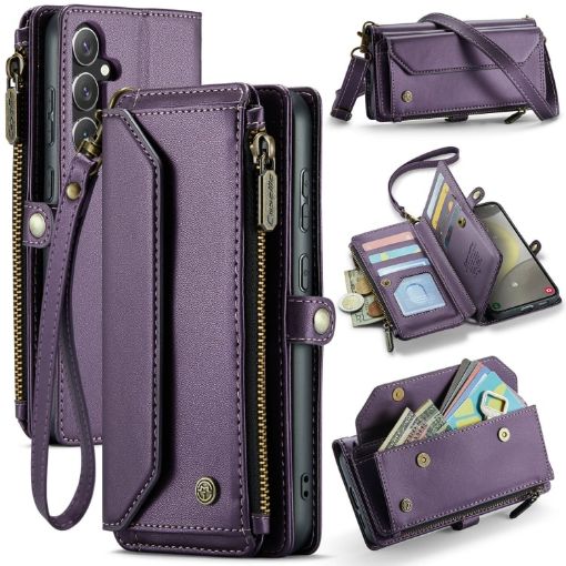 Samsung Galaxy S24+ 5G CaseMe C36 Zipper Wallet RFID Leather Case - 1
