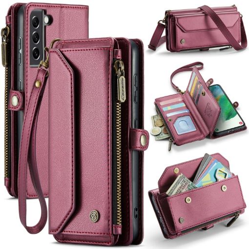 Samsung Galaxy S21 FE 5G Wallet Case - Wine Red - 1