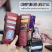 Samsung Galaxy A22 5G Wallet Case RFID Anti-theft Leather (Wine Red) - 5