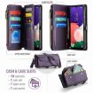 Samsung Galaxy A22 5G Wallet Case RFID Anti-theft Leather (Purple) - 3
