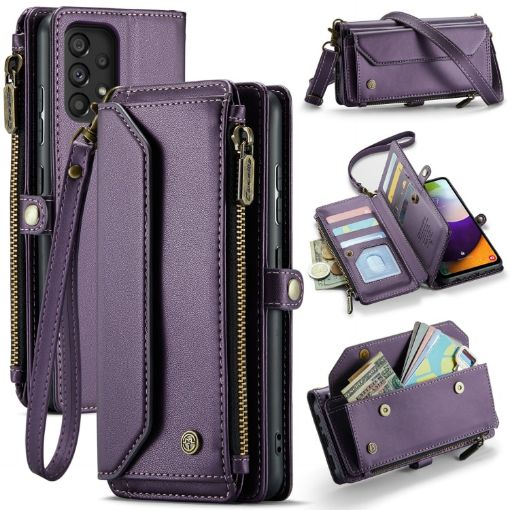 Samsung Galaxy A52/A52s 5G CaseMe C36 Zipper Wallet RFID Leather Case - 1