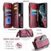 Samsung Galaxy S22 Ultra 5G Wallet Case RFID Anti-theft Leather (Wine Red) - 3